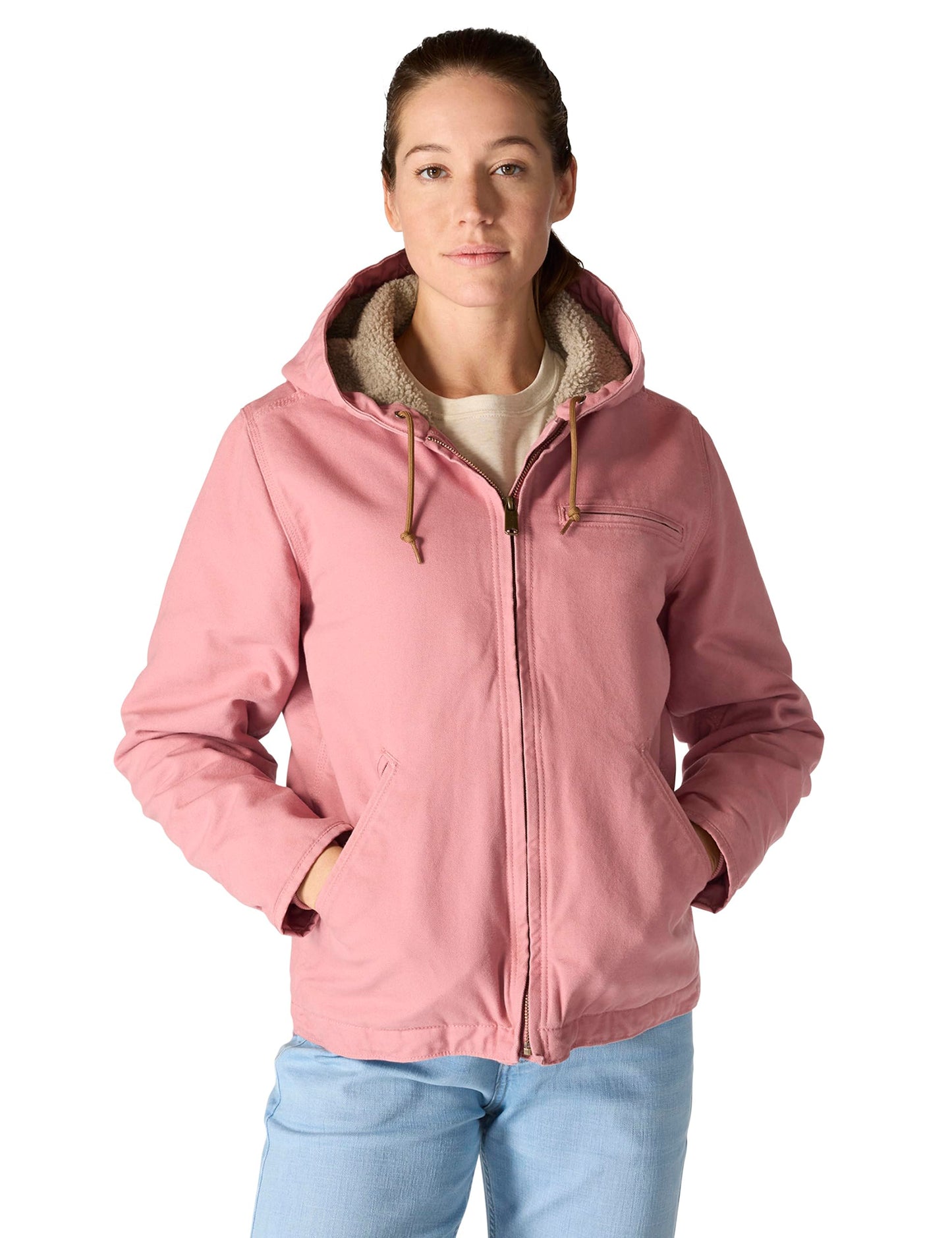 💘 Valentine’s Day Sale 💘Women's Loose Fit Washed Duck Sherpa Lined Jacket