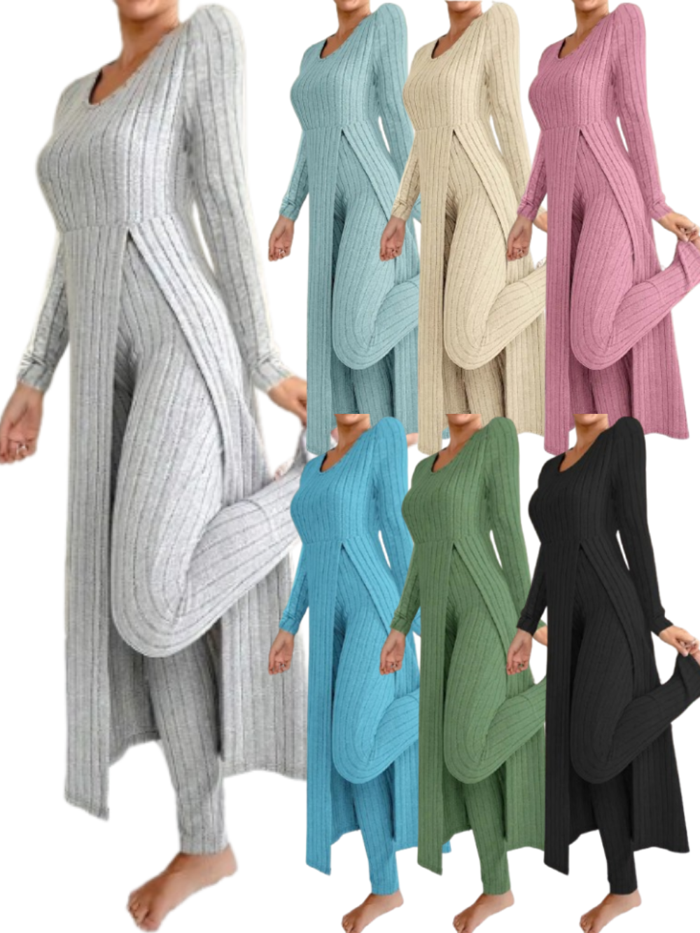 💥Last day only $24.98🔥 - Cozy Two-Piece Ribbed Lounge Set