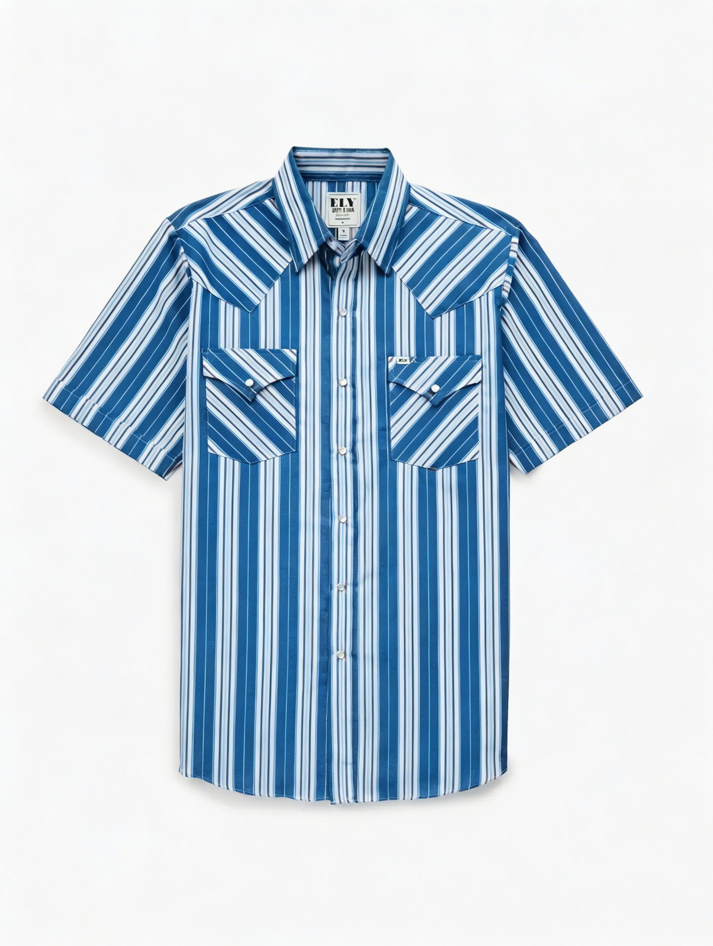Men's Casual Striped Western Snap Shirt