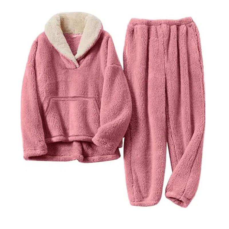 Women's Fluffy Fleece Winter Pajama Set