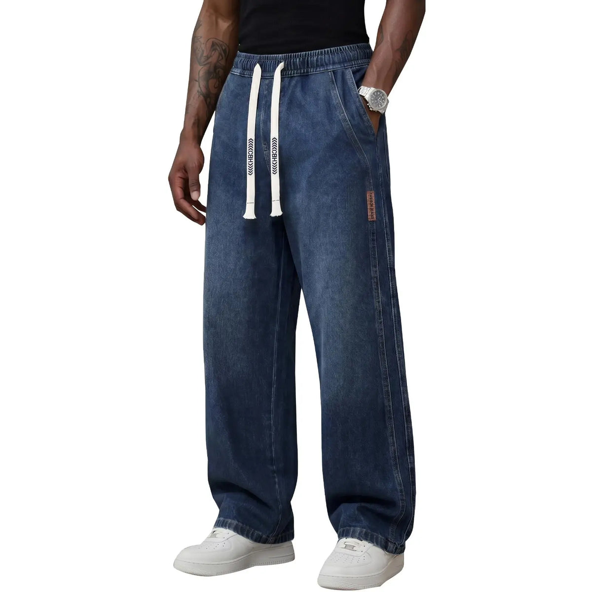 Men's Stretch Cotton Loose Fit Jeans