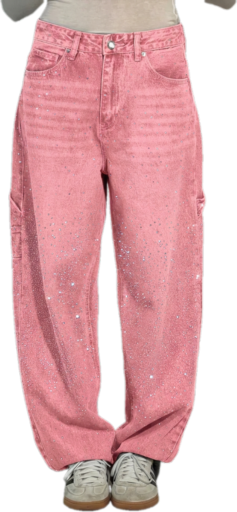 ⏰Final 2-Hour Clearance🔥Women's Casual Rhinestone Loose Harem Jeans