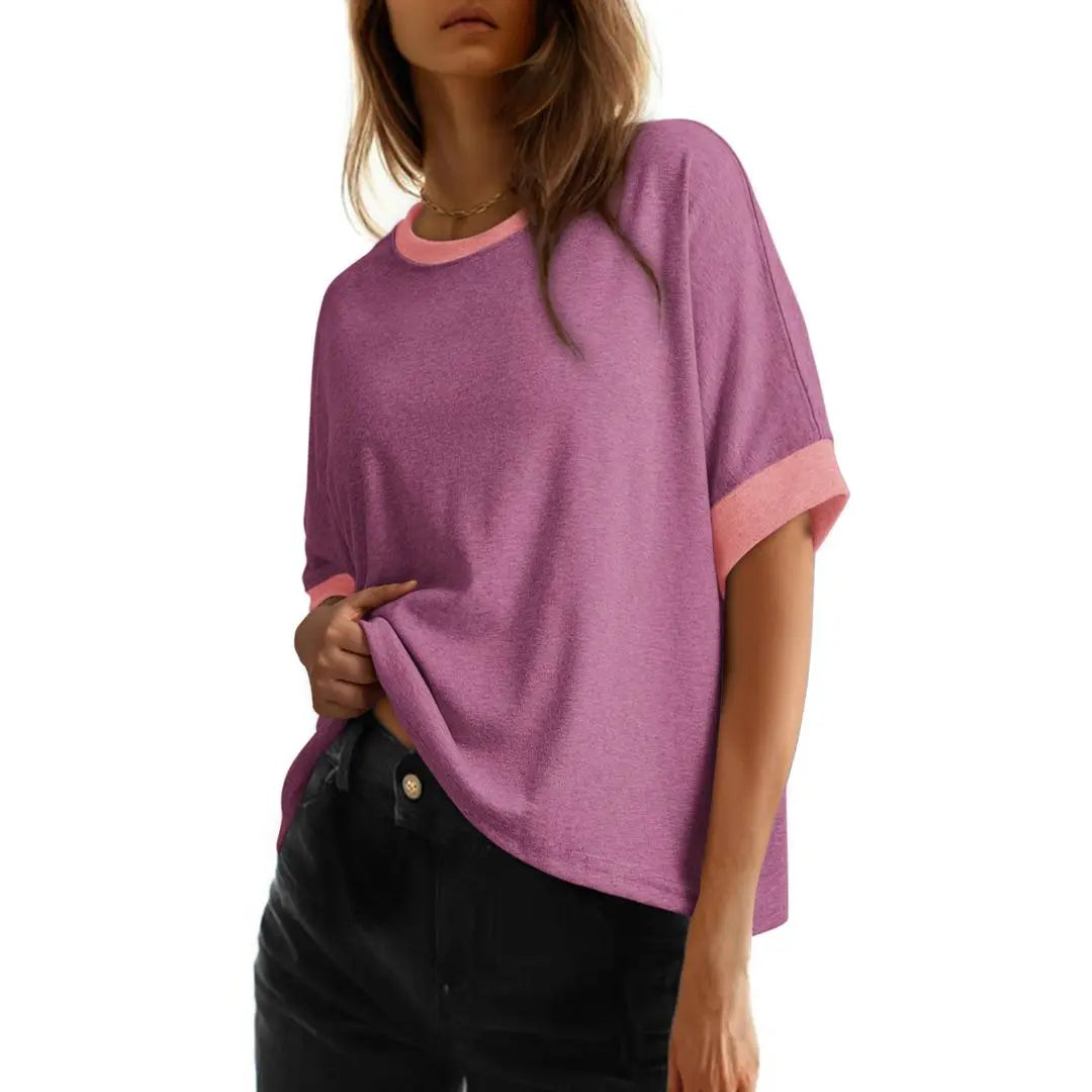 🔥 Stock up Dokotoo Women's Tops for Women 2026 Loose Oversized Basic Tee Comfortable Soft Fabric Flattering Fit Womenswear