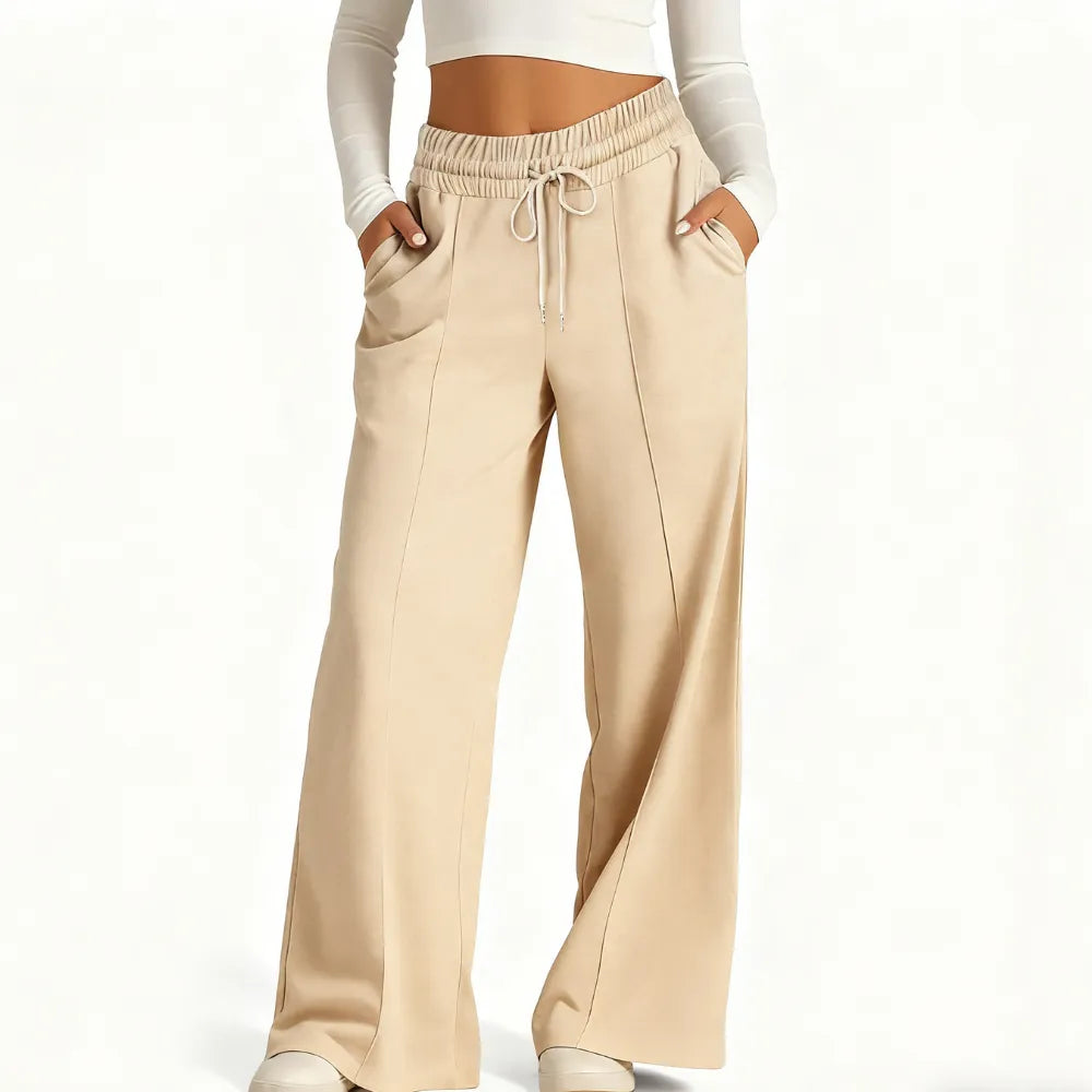 💘 Valentine’s Day Sale 💘 Women's Wide Leg Sweatpants Casual Loose Solid Color Pants