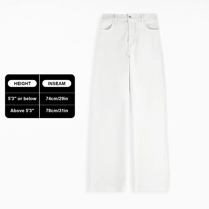 🔥6 Pack-Women's High Waist Wide Leg Jeans - Stretch Denim Trousers with Multi-Pockets