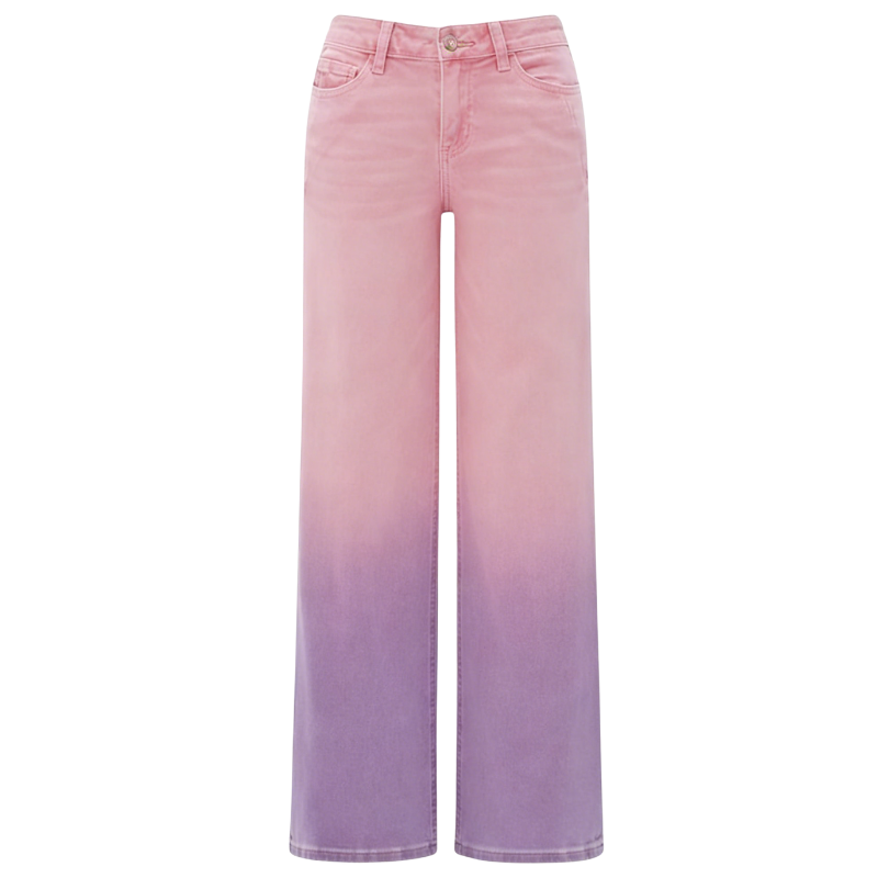 Women's Mid-Low Rise Relaxed Straight Wide Leg Jeans