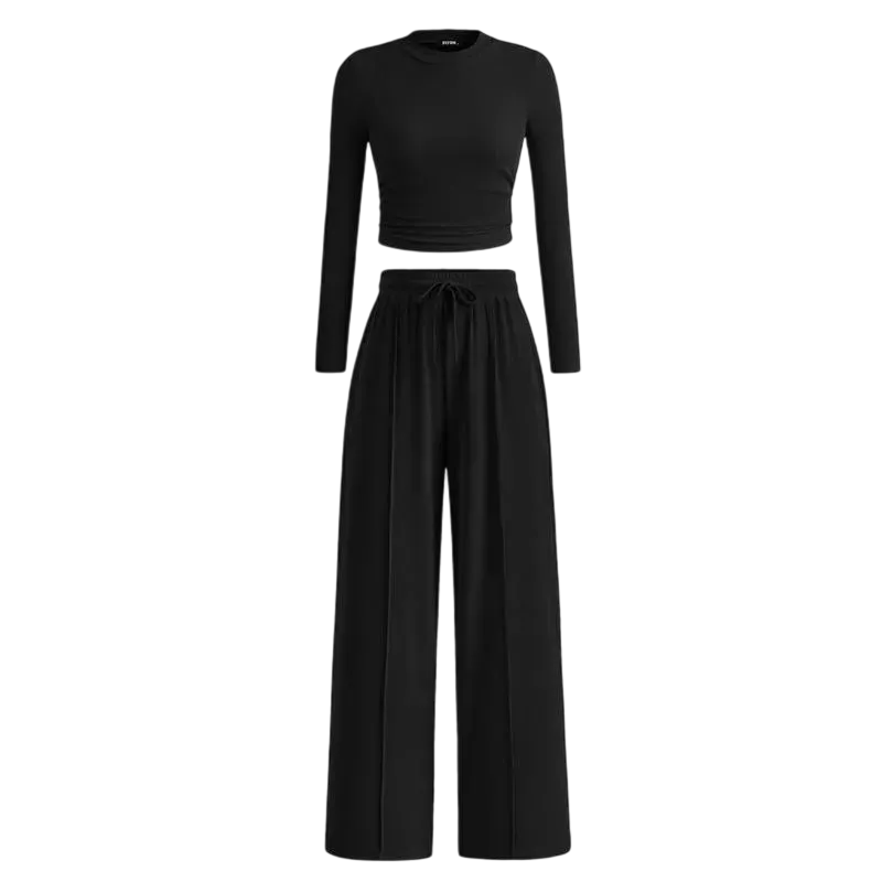 🔥Last Day 89% OFF🔥Women's Winter Set – Warm Top & Wide-Leg Pants