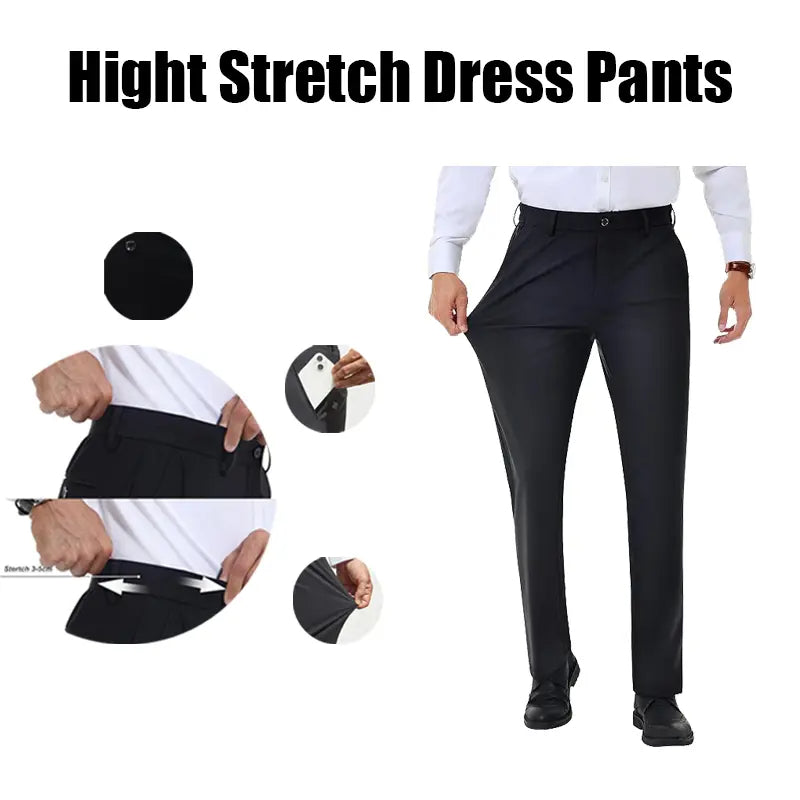 Men's Stretch Dress Pants No Iron Golf Pants