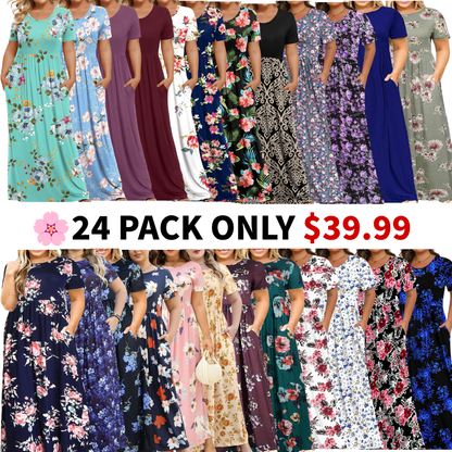 🔥Only $23.99🔥Women's Plus Size Maxi Dresses for Curvy