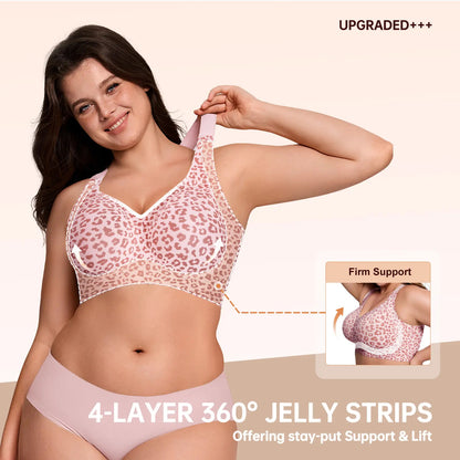 No Underwire Wireless Bra with Support and Lift Full Coverage