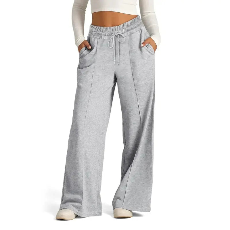 💘 Valentine’s Day Sale 💘 Women's Wide Leg Sweatpants Casual Loose Solid Color Pants