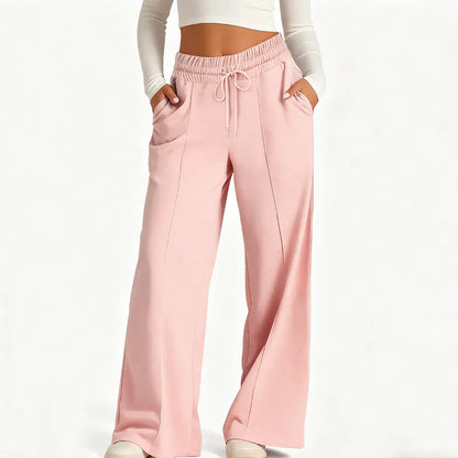 💘 Valentine’s Day Sale 💘 Women's Wide Leg Sweatpants Casual Loose Solid Color Pants