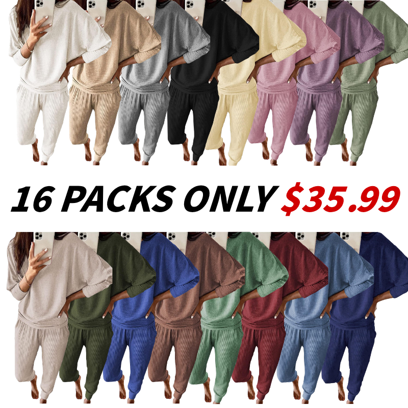 Women's Lounge Matching Set, Short Sleeve Top & Jogger Pants Casual Travel Outfit