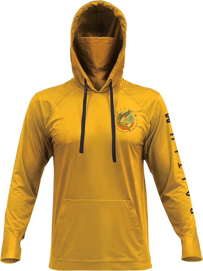 Fishing Shirts for Men Hooded Long Sleeve - UV Sun Protective T-Shirt Tee - Quick Dry Breathable Lightweight Dri Fit
