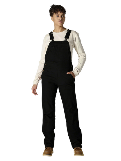 🏆Men's product sells best first 🔥Women’s Rugged Double-Front Bib Overalls – Reinforced Workwear Fit, Dark Brown (Plus Size, Medium Tall)