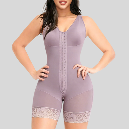 Women Full Tummy Control Hook Closure Butt Lifter Shapewear