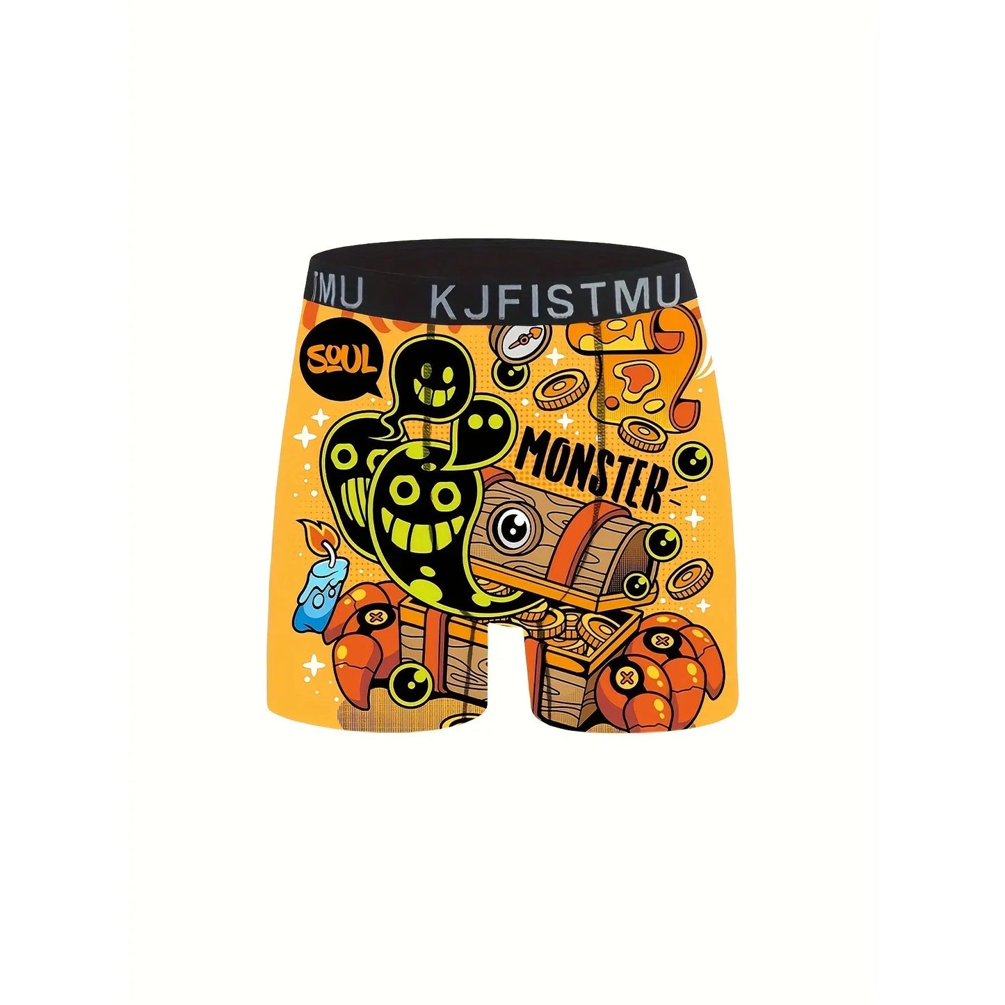 12PCS/24PCS Men's Cartoon Tie-Dye Striped Boxer Briefs