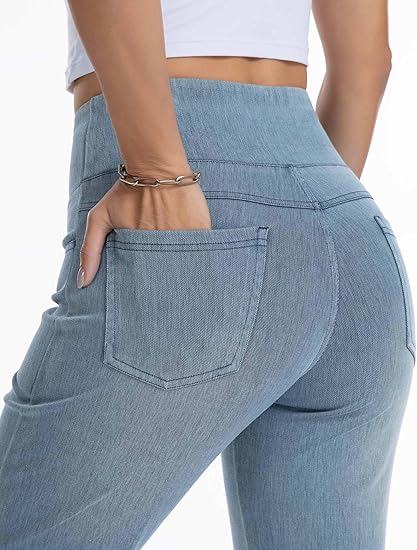 Women's Tummy Control Bell Bottom Jeans
