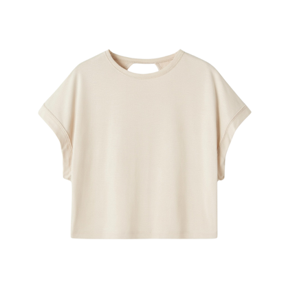 Women Open Back Tops Workout Backless Shirts