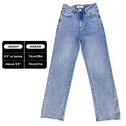 🔥6 Pack-Women's High Waist Wide Leg Jeans - Stretch Denim Trousers with Multi-Pockets