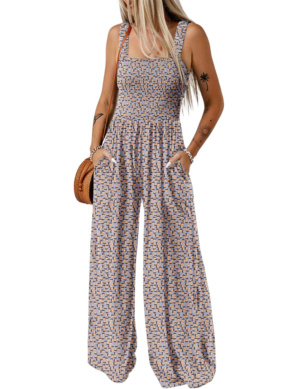 Women's One Piece Casual Loose Overalls Jumpsuits