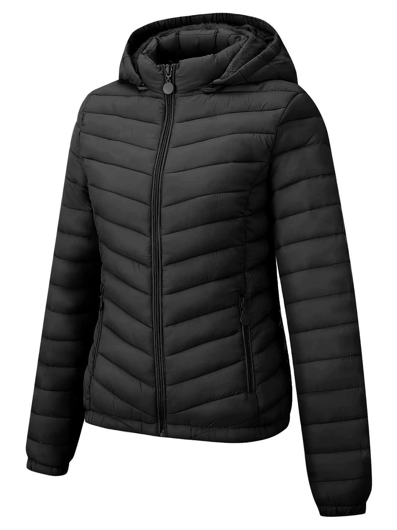 Women's Hooded Padded Coat - Fashion Simple Versatile Lightweight Pockets for Autumn Winter Commuter