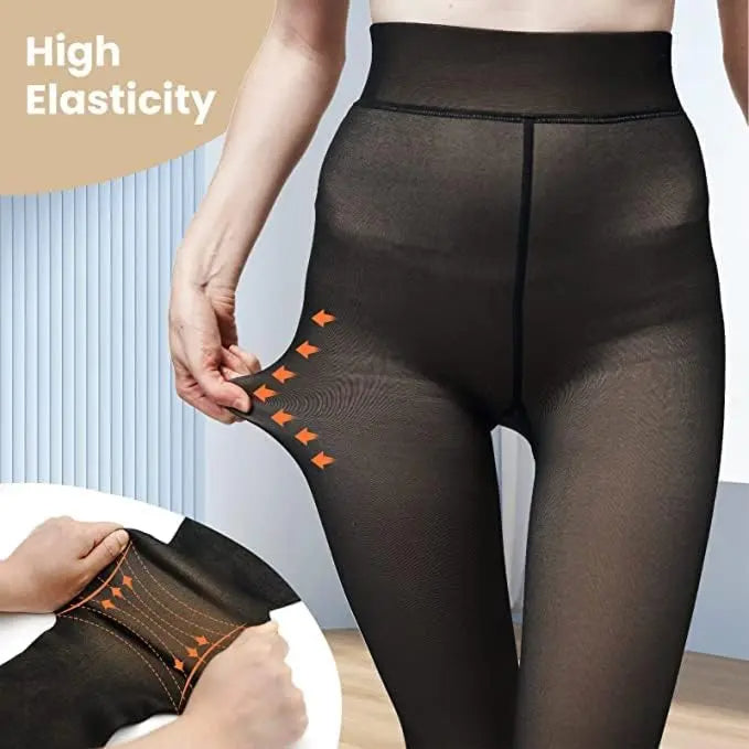 🔥Time-Limited Promotion—🎄Fake Translucent Warm Pantyhose Leggings Sheer Thick Tights for Winter
