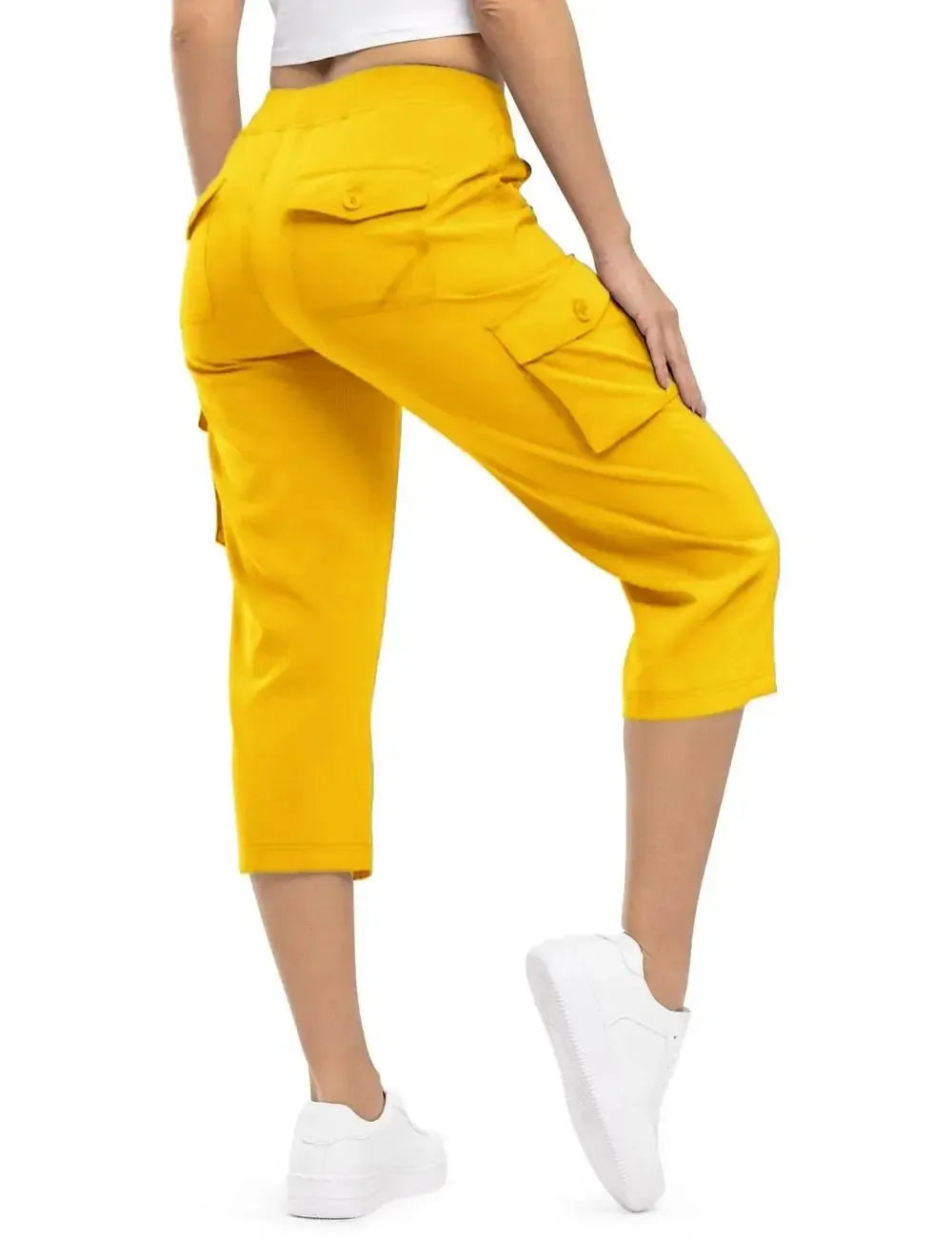 🔥Last day promotion🔥Womens Cargo Capris Lightweight Hiking Pants Shorts Cropped Cotton2