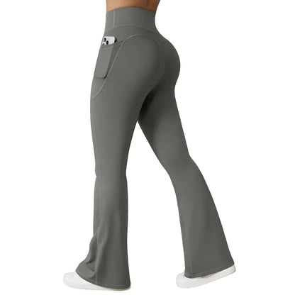 Women Workout Flare High Waist Butt Lifting Pants