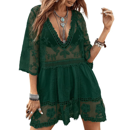 Women's Lace Bathing Suit Cover Up Dress
