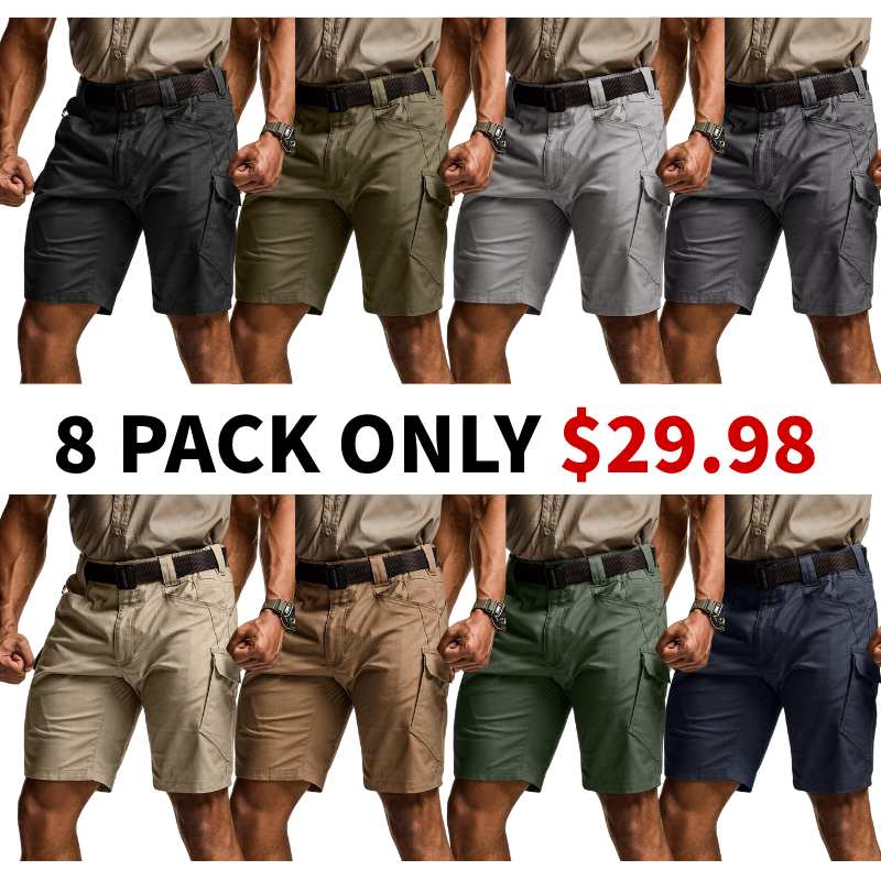 Men's Lightweight Water Resistant Golf Shorts, Stretch Tactical Work Shorts with Multi-Pocket