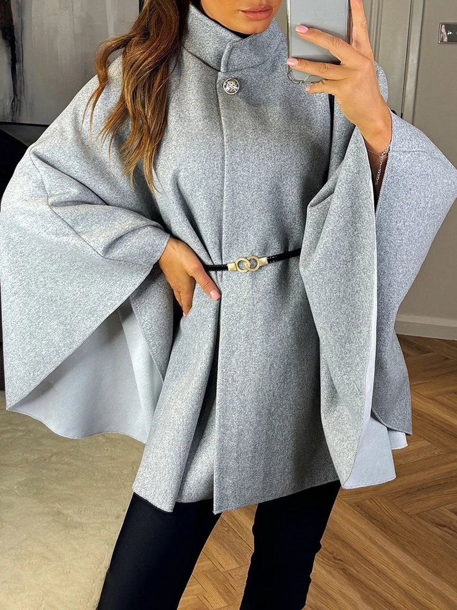 Wool Belted Cape - The Ultimate Statement in Elegant Outerwear