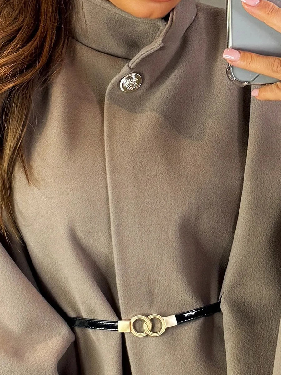 Wool Belted Cape - The Ultimate Statement in Elegant Outerwear