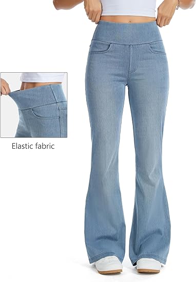 Women's Tummy Control Bell Bottom Jeans