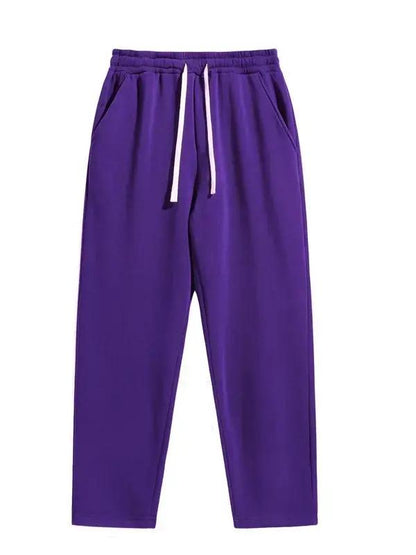 Men's Regular Fit Solid Drawstring Waist Sweatpants