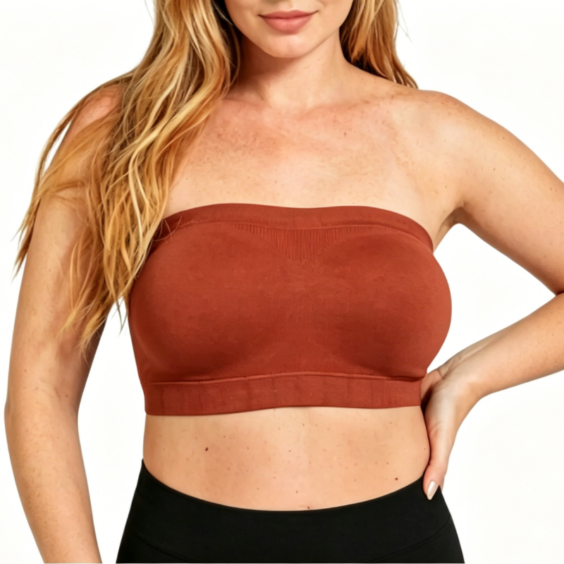 Truekind Wireless Strapless Bandeau Bra Anti-Slip Removable Convertible Straps