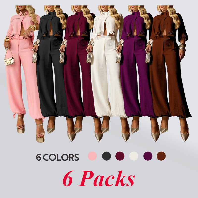 Elegant Lace Casual Suit