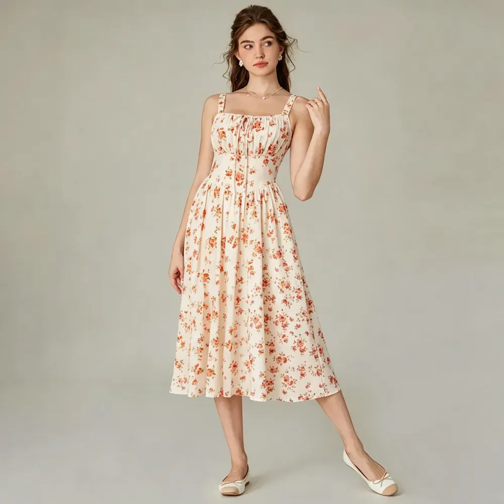 Women's floral print midi dress