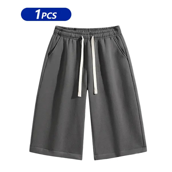 Men’s Solid Color Bermuda Athletic Casual Shorts