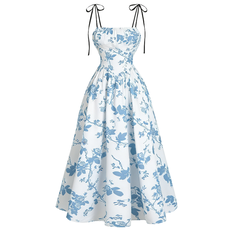 Women's Casual Floral Sleeveless Summer Dress