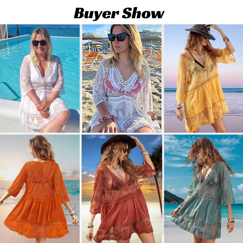Women's Lace Bathing Suit Cover Up Dress