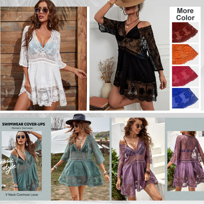 Women's Lace Bathing Suit Cover Up Dress