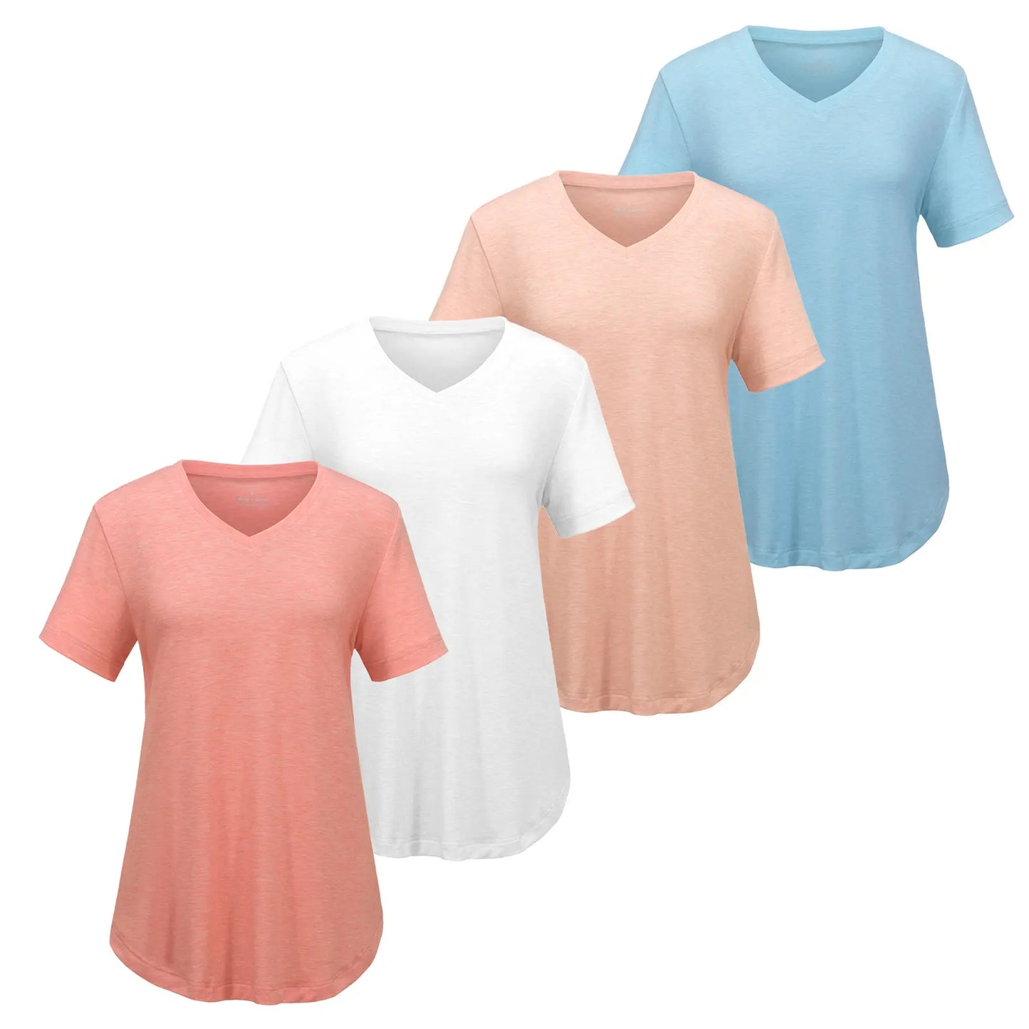 Basic Casual Tees V Neck T-Shirts for Women