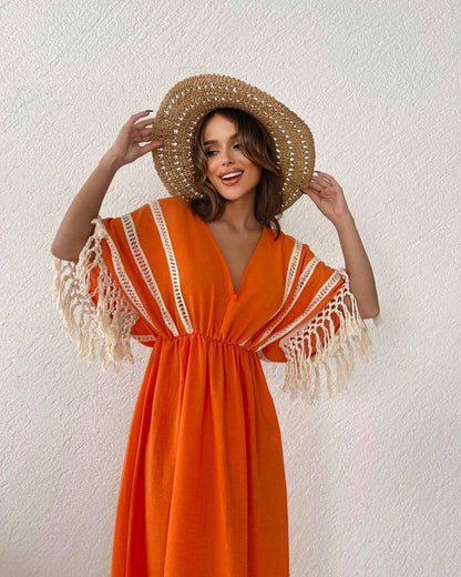 2025 Viral 🔥  V-Neck Comfortable Casual Dress