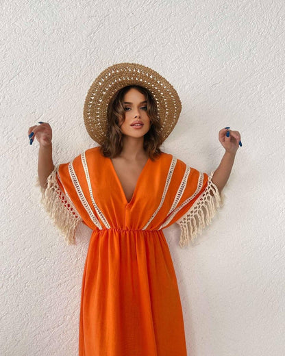 2025 Viral 🔥  V-Neck Comfortable Casual Dress