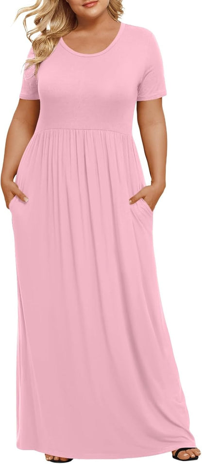 🔥Only $23.99🔥Women's Plus Size Maxi Dresses for Curvy