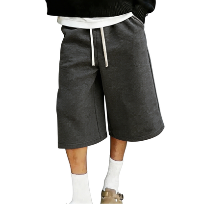 Men's Wide-Leg Casual Drawstring Shorts