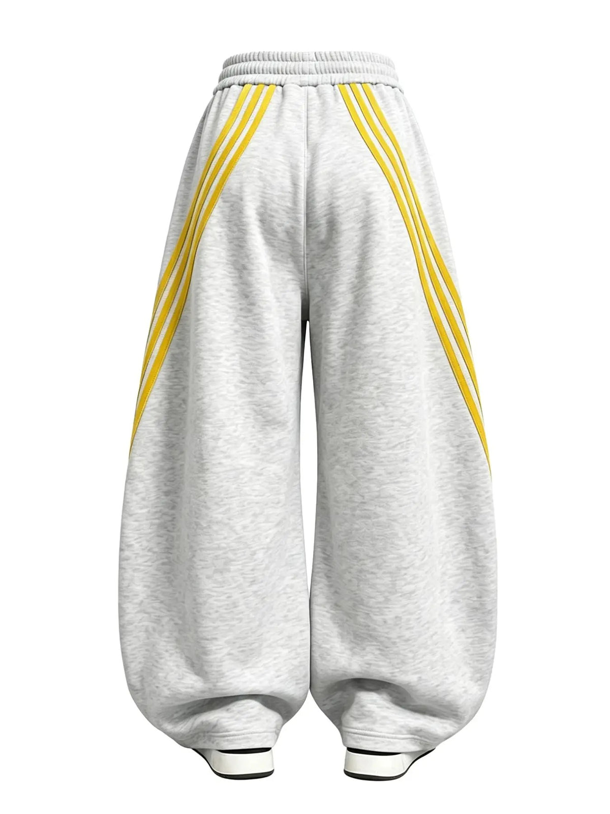 Women's Retro Three Stripes Colorblock Wide Leg Pants Casual Waist Tie Long Pants