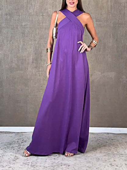Holiday Casual Halterneck Dress