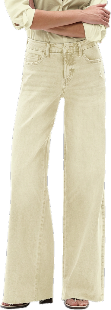 Mid-Rise High-Stretch Relaxed Wide-Leg All-Season Casual Jeans